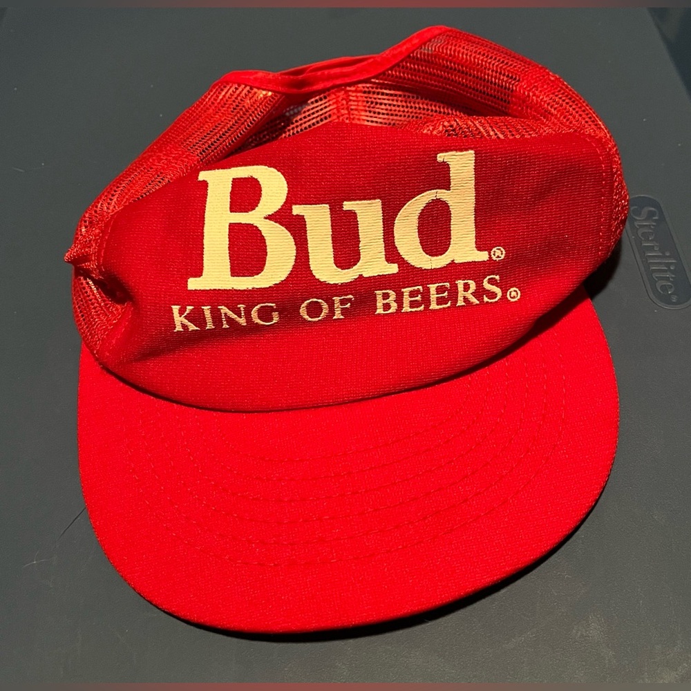 Bud King Of Beers Red Mesh Cap